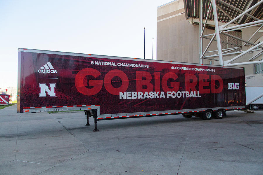 Go Big Red University of Nebraska Cornhuskers truck Photograph by Eldon McGraw