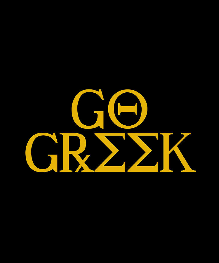 Go Greek Greek Life Greece Greek Poster nature Painting by Walker Reece ...