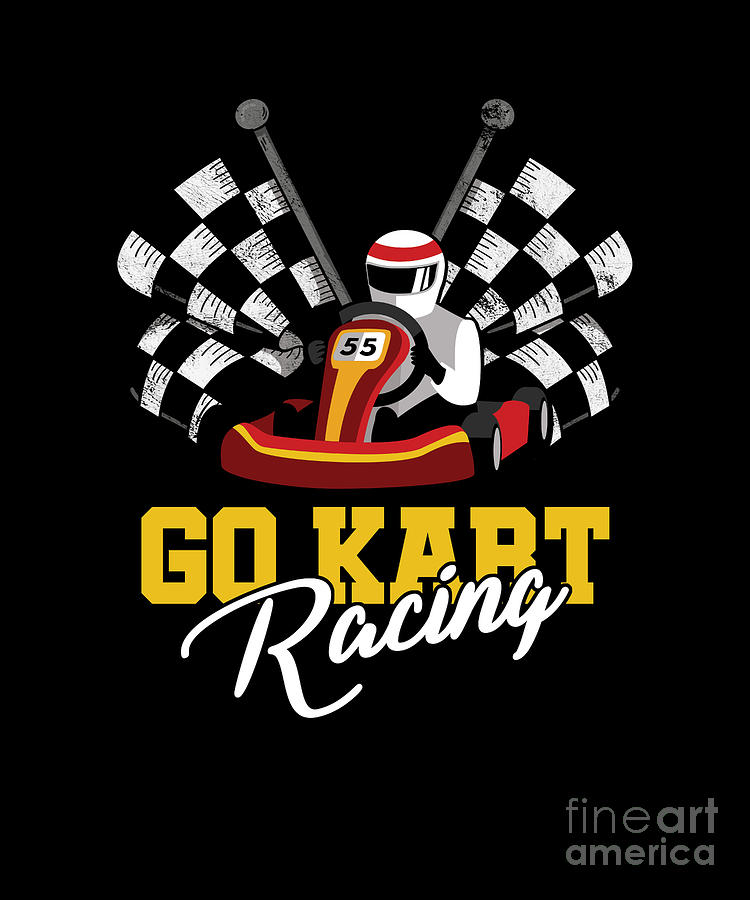Karting Digital Art - Go Karts Motorsport Karting Road Racing Racer Go Kart Racing Gifts by Thomas Larch