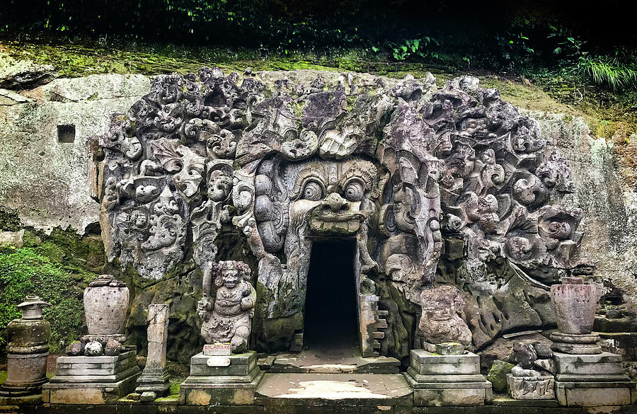 Goa Gajah Temple - Elephant Cave Ubud, Bali Photograph by Christine Ley