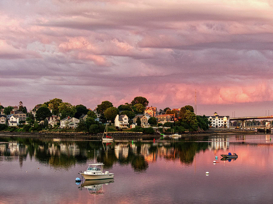 Goat Hill and the Danvers River at Sunset Photograph by Scott Hufford