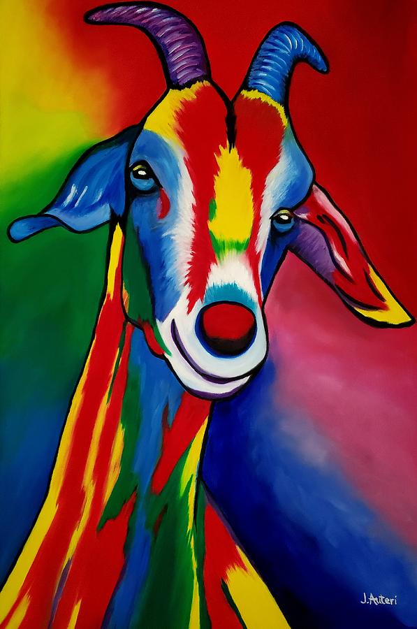 Goat Painting by Joyce Auteri