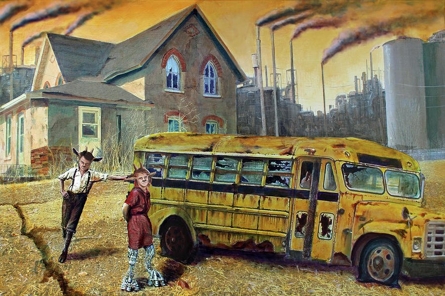 Goat Kids Mixed Media by Charles Bickel Goat Kids Mixed Media by Charles Bickel