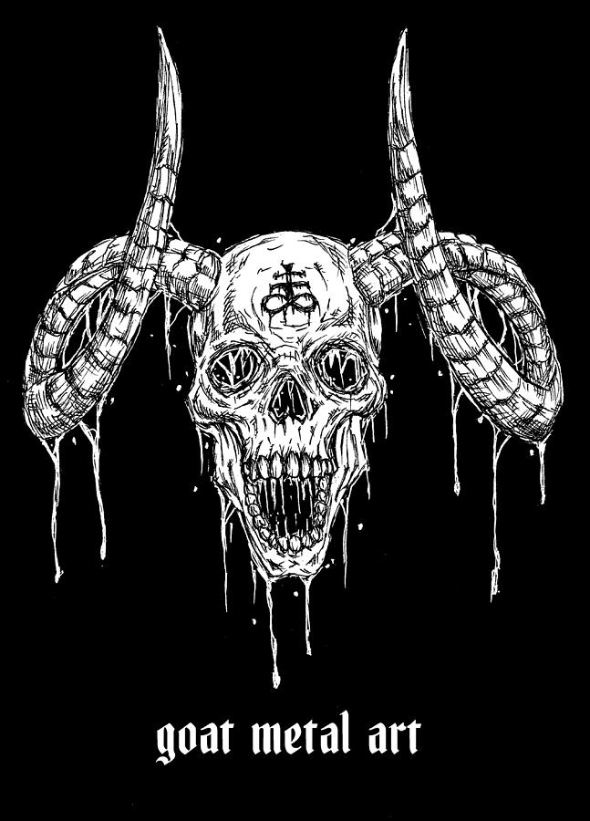Premium Vector  Goat skull illustration