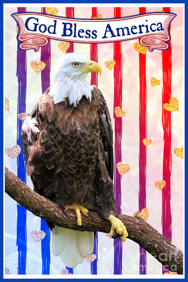 God Bless America Eagle Photograph