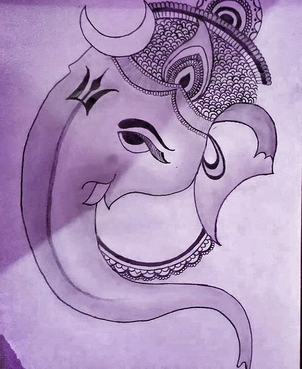 Sketch of Hindu God Lord Ganesha Outline Editable Vector Illustration Stock  Vector - Illustration of lord, hinduism: 194008770