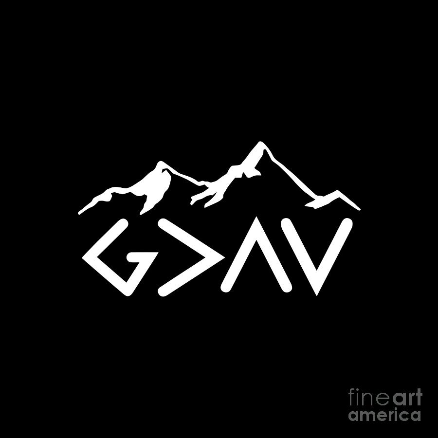 God is greater than highs and lows design Drawing by Ricardo E Julian ...