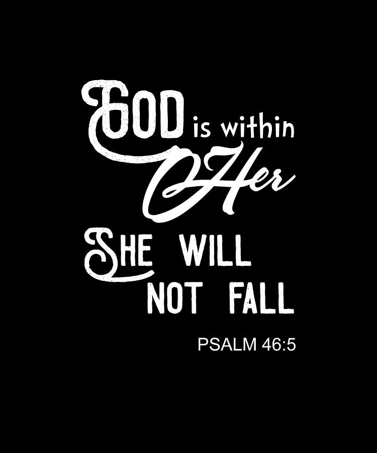 Psalm 46:5 God is within her she will not fail Inside Secret Message Hand Cuff 