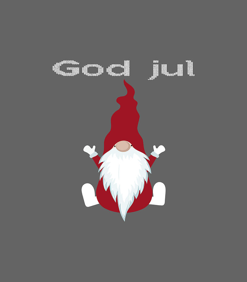 God Jul Swedish Merry Sweden Tomte Gnome For Christmas Present Digital Art By Mudasr Vogue