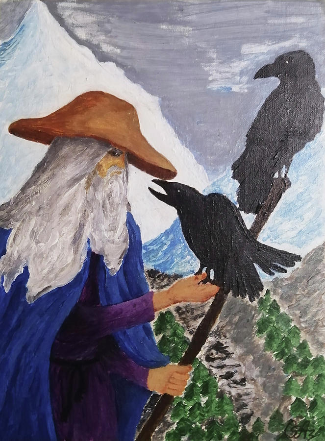Pagan Painting - God Odin by Svetlana Misyura