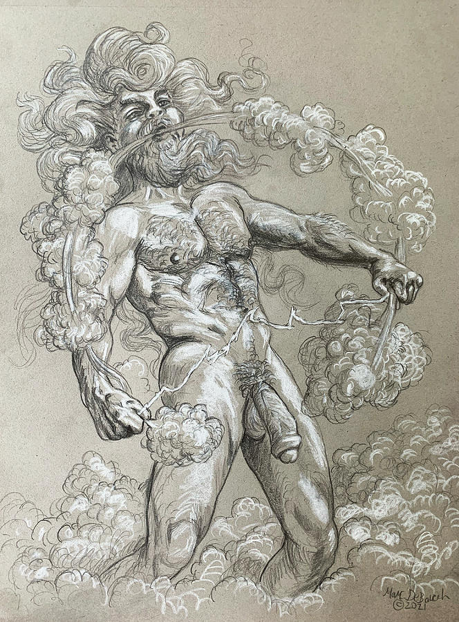 Aoelos God of Air Painting by Marc DeBauch