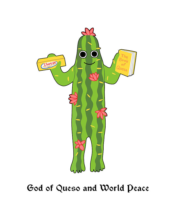 God of Queso and World Peace Painting by Nikita Coulombe