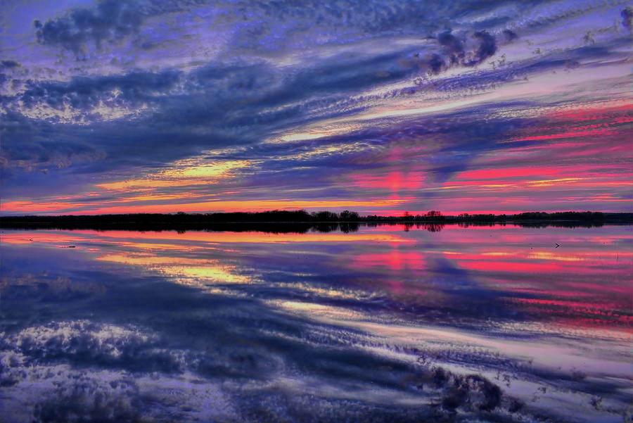 God Rays Over South Rice Lake Photograph by Dale Kauzlaric