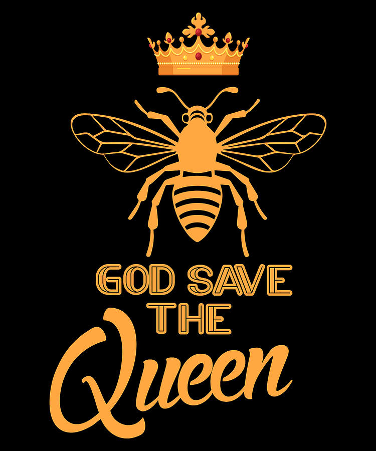 Queen bee, God Save The Queen, Bee Lover Gift, Beekeeper Gift Art Print by  JMG Outdoors