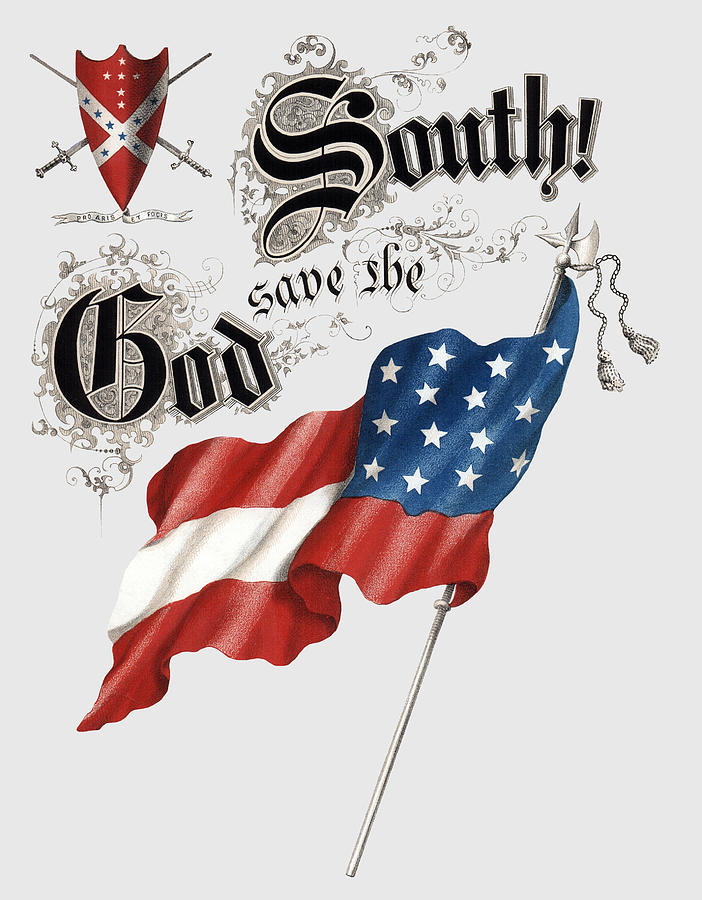Civil War Photograph - GOD SAVE the SOUTH 1863 - CIVIL WAR - T-SHIRT by Daniel Hagerman Civil War Photograph - GOD SAVE the SOUTH 1863 - CIVIL WAR - T-SHIRT by Daniel Hagerman