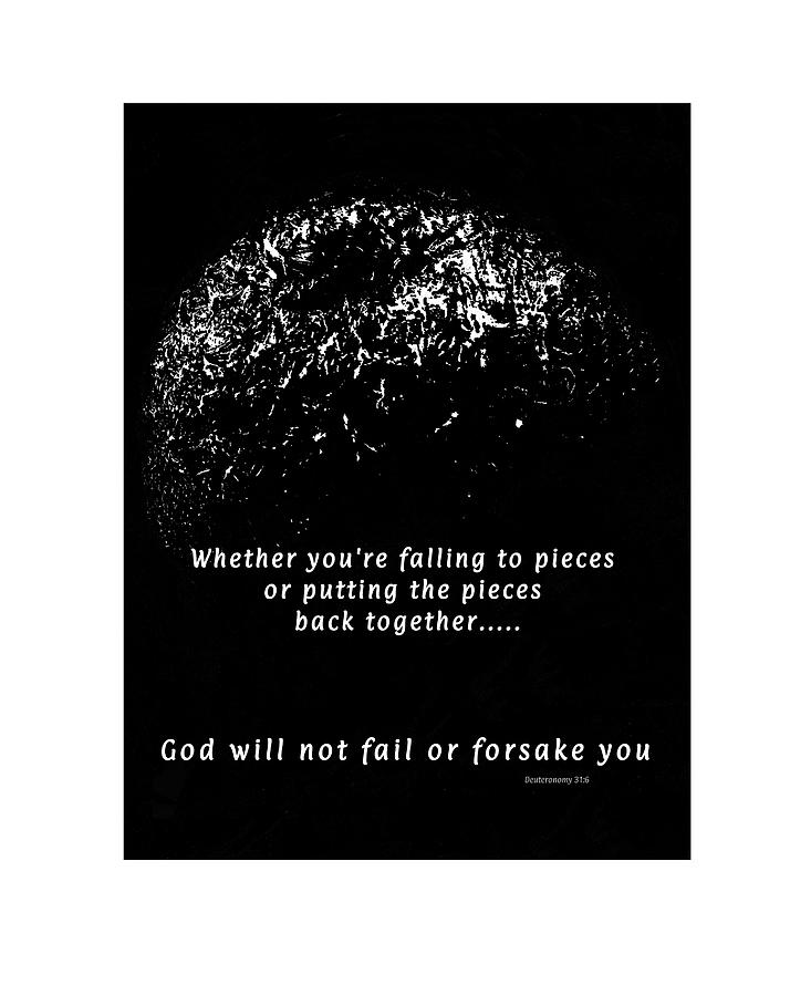 God Will Not Fail You Photograph by Diane Lindon Coy