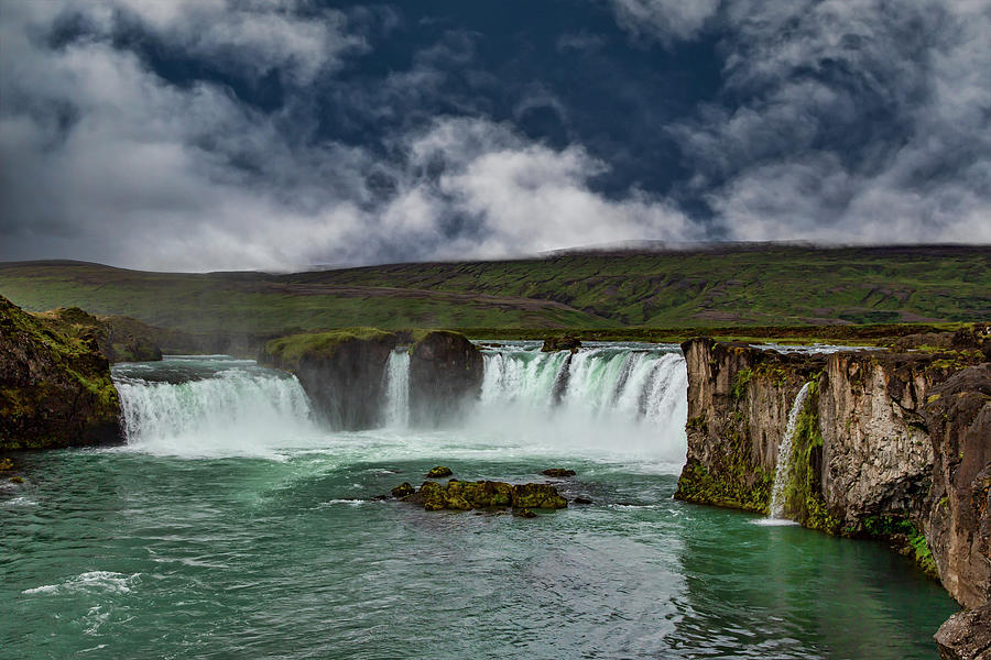 Godafoss Waterfalls Photograph by John Haldane | Pixels