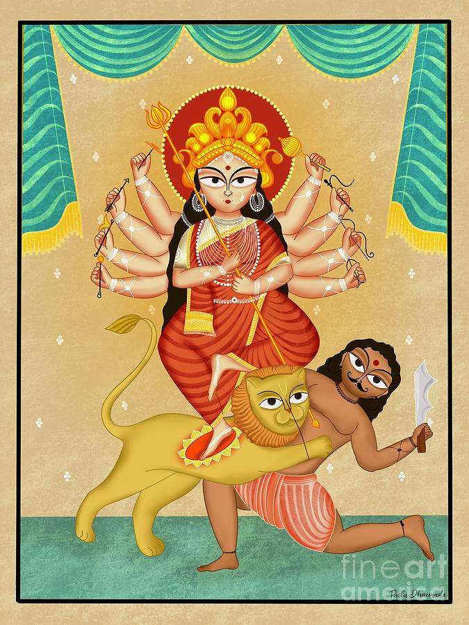 durga pattachitra painting