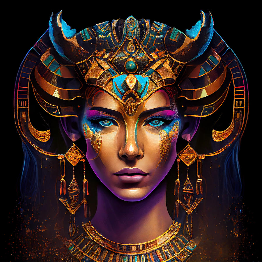 Goddess Hathor The Sky Of The Milky Way Digital Art By Vrl Arts Fine Art America