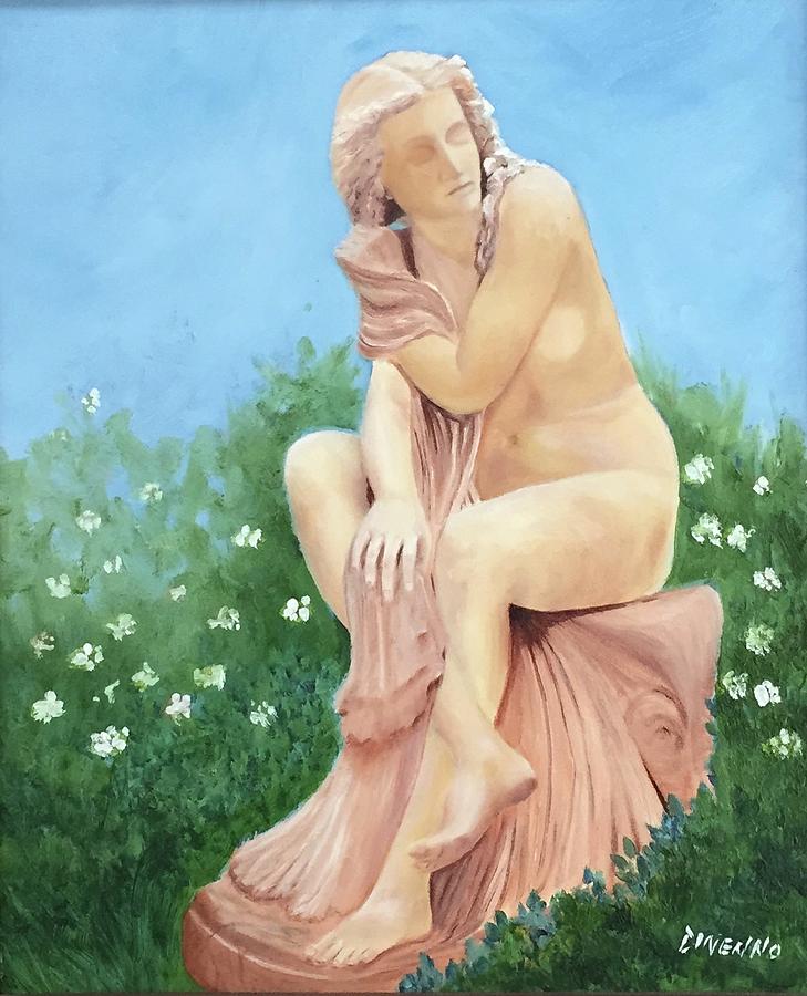 Goddess in the Garden Painting by Sue Dinenno