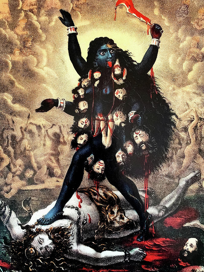 Cobra Painting - Goddess Kali by Calcutta
