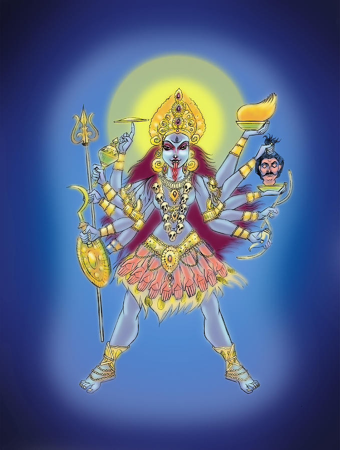 Goddess Kali Drawing by Fanatic Studio