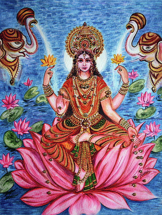 Goddess Lakshmi Painting by Harsh Malik