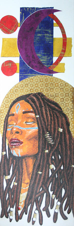 Goddess Nyame the Supreme Mixed Media by Edmund Royster