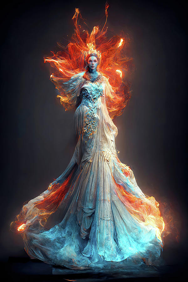 Goddess Of Fire And Ice Digital Art By Ron Weathers Fine Art America