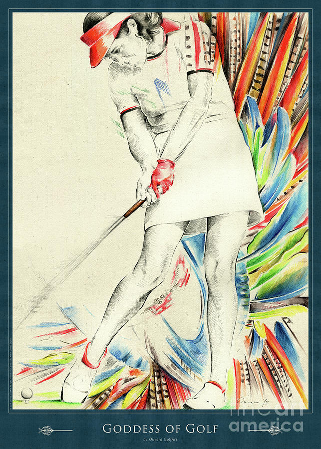 Golf Painting - Goddess Of Golf by Olivera Cejovic