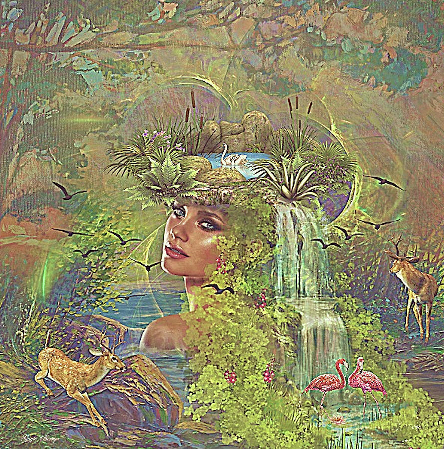 Goddess Of Nature 02 Mixed Media by Gayle Berry - Fine Art America