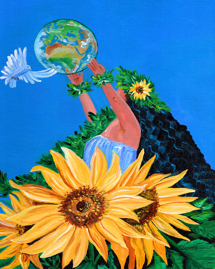 Goddess of Peace Painting by Marionette Taboniar