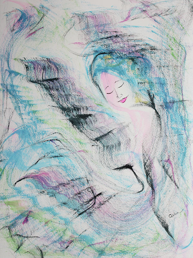 Goddess of Sea Music Painting by Asha Carolyn Young