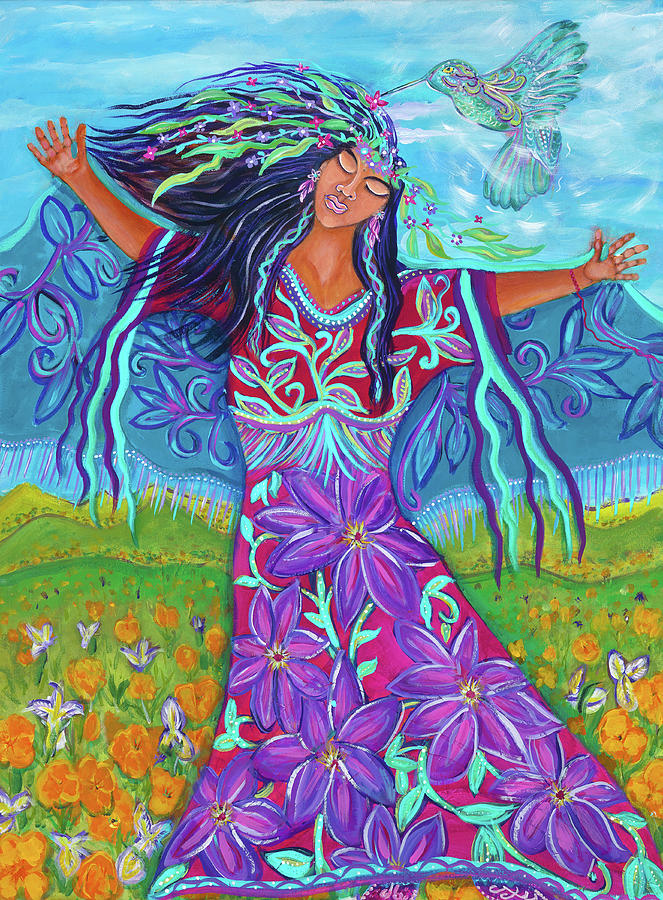 Goddess of the Flowering Earth Painting by Olivia Marie Oso - Pixels