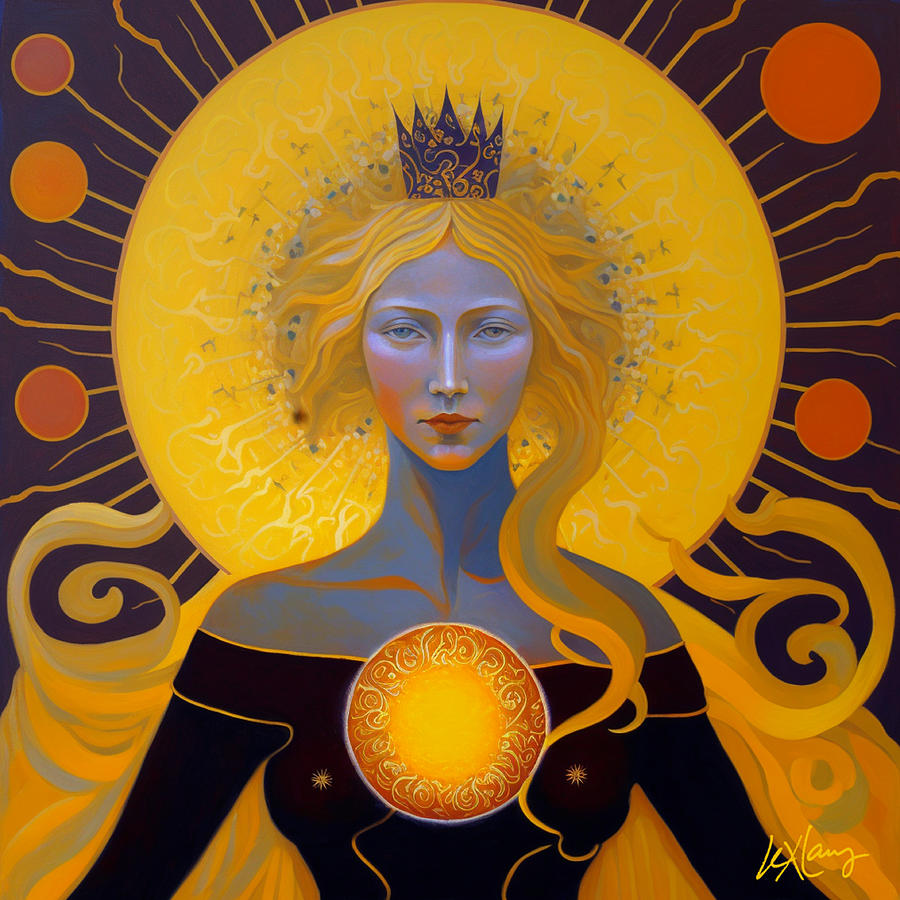 Goddess of the Midday Sun Digital Art by Lex Lang - Pixels