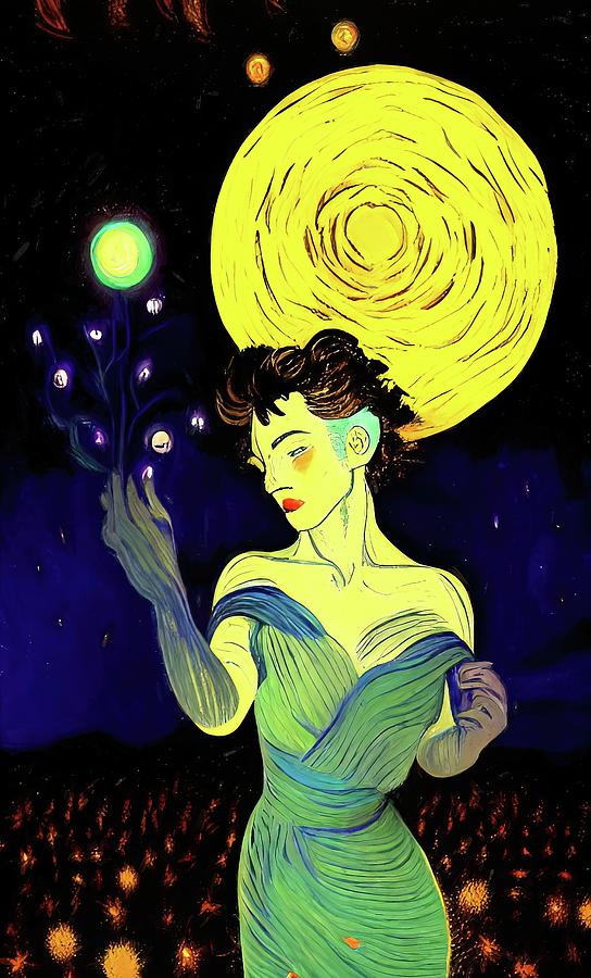Goddess of the Night Digital Art by Pamela Cooper