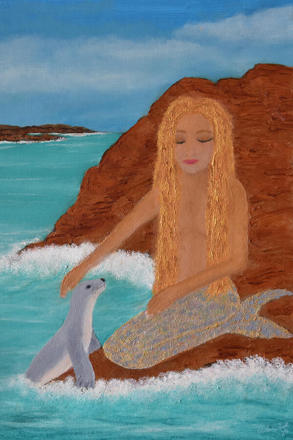 Goddess Salacia Painting by Linda Gemmill Goddess Salacia Painting by Linda Gemmill
