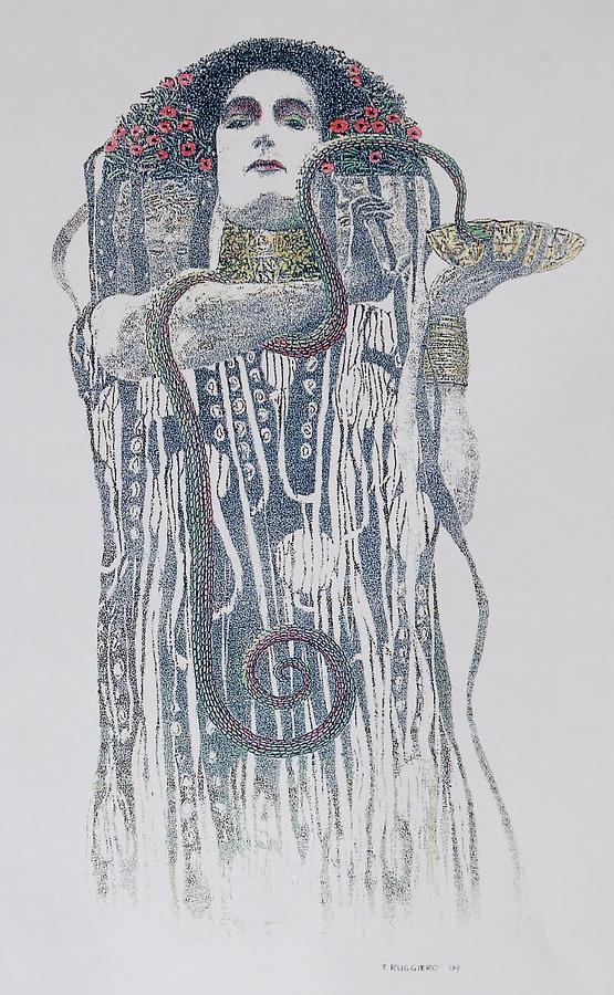 Goddess Drawing by Tony Ruggiero