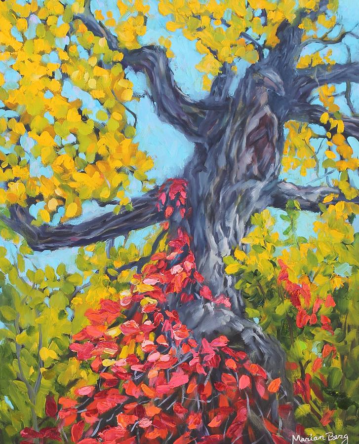 Goddess Tree Painting by Marian Berg