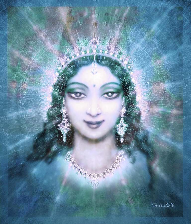 Goddess - Vision In Blue Mixed Media