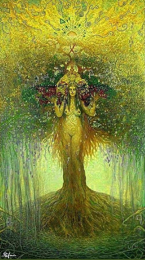 Tree Goddess  Digital Art by Stefan Duncan