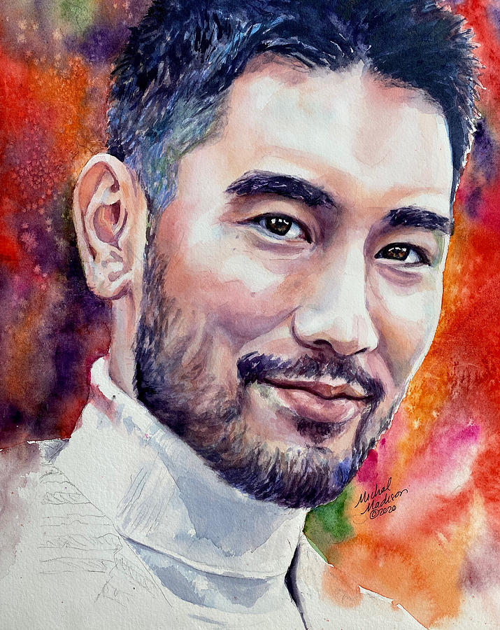 Godfrey Gao  Inner Fire Painting by Michal Madison