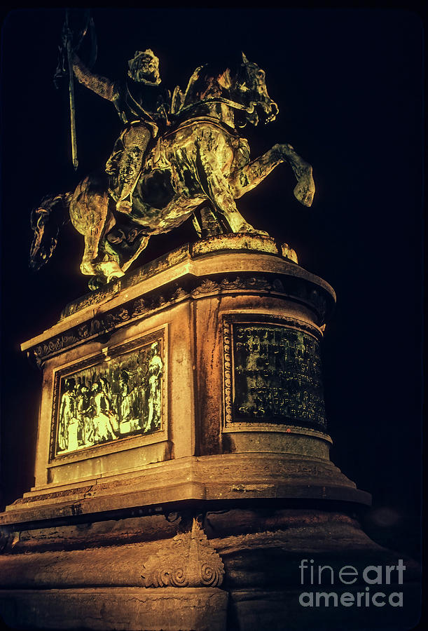 Godfrey of Bouillon Equestrian Statue Photograph by Bob Phillips
