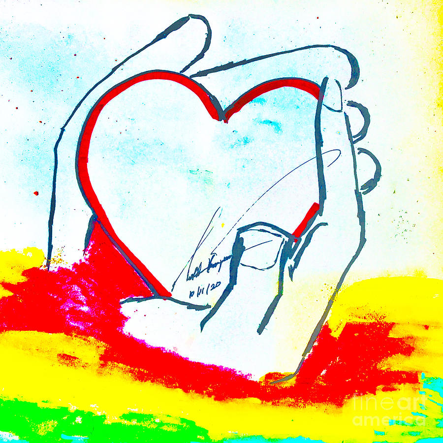 God's love around my Heart Drawing by Love Art Wonders God - Pixels