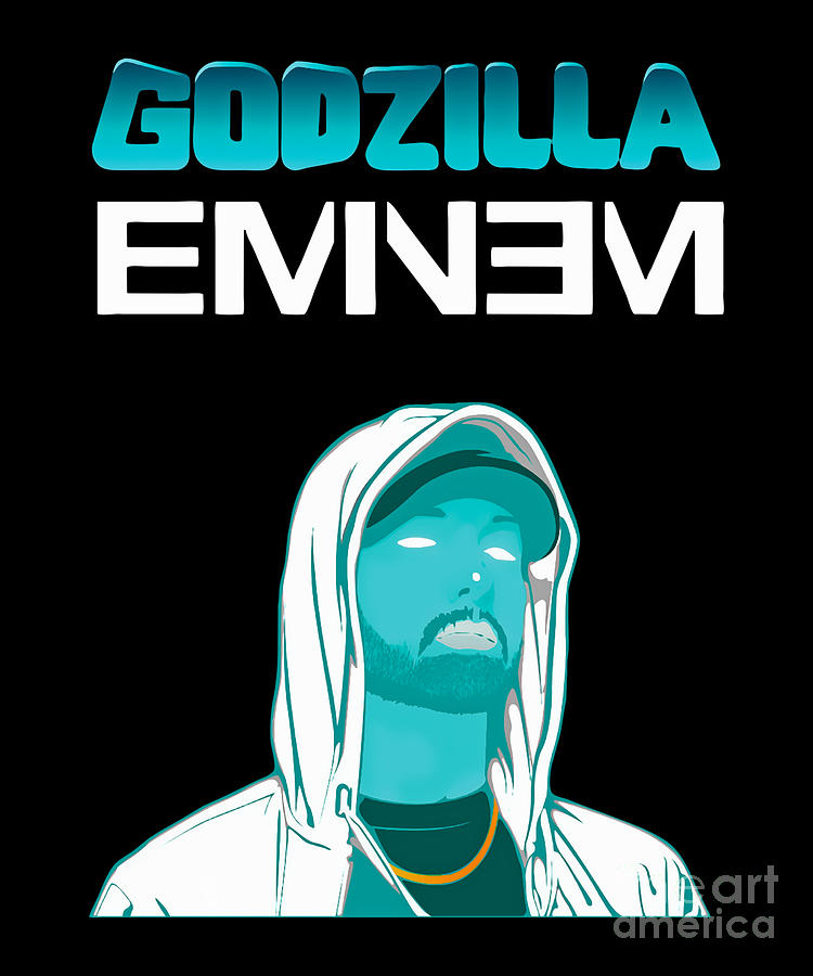 Godzilla Eminem Digital Art by Justin Welch | Pixels