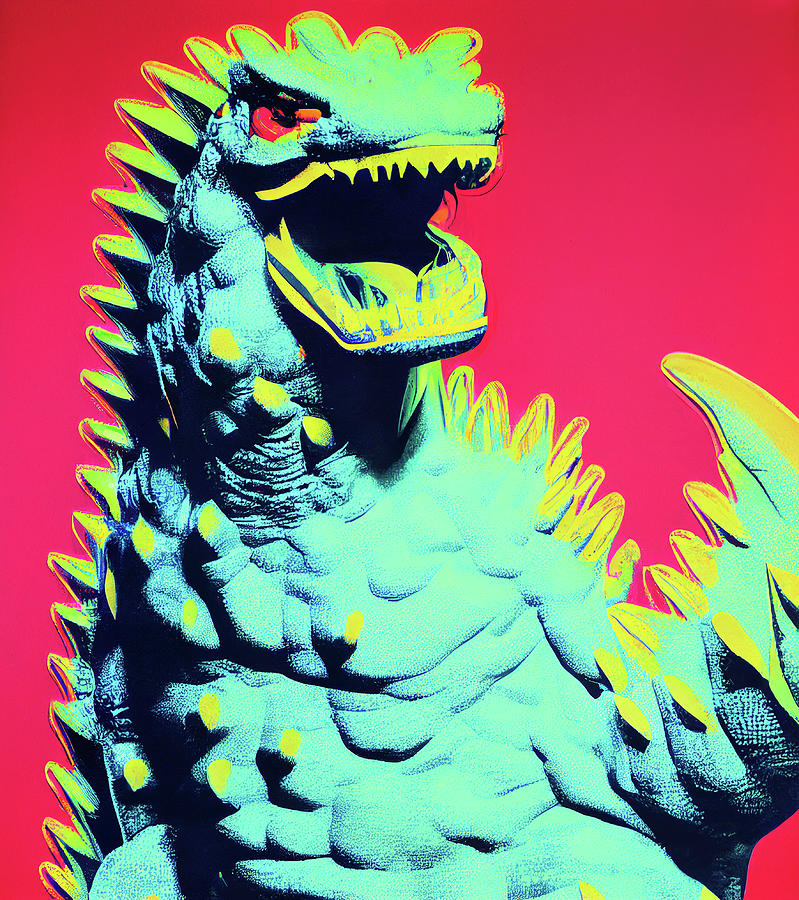 Godzilla Digital Art by Mike Taylor