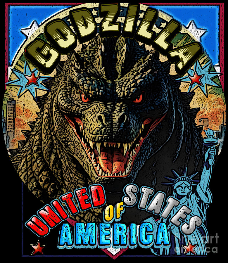 Godzilla USA Digital Art by DSE Graphics
