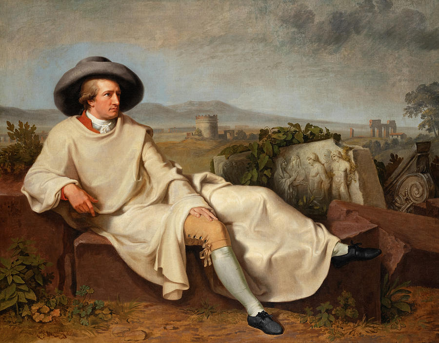 Portrait Painting - Goethe in the Roman Campagna, 1787 by Johann Heinrich Wilhelm Tischbein