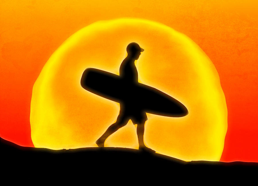 Goin for A Surf Digital Art by Andreas Thust