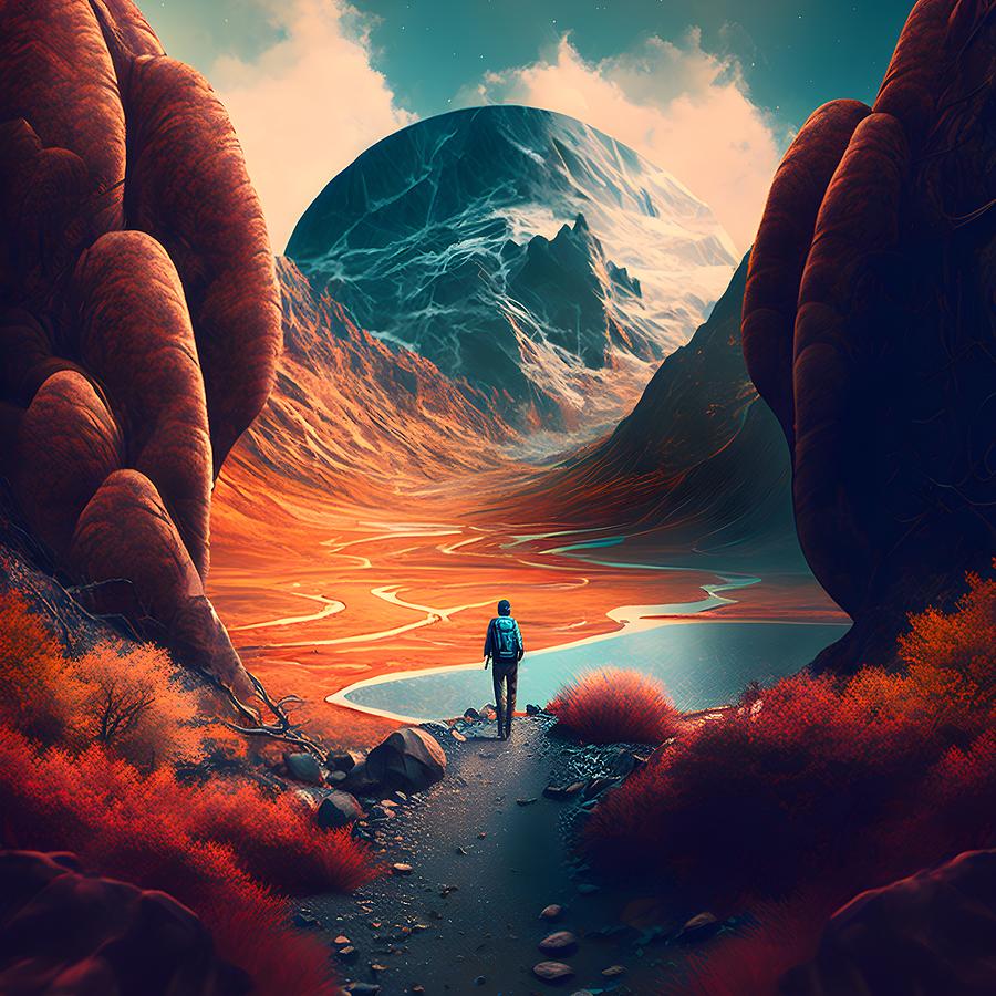 Going for a walk in the future Digital Art by Tizian Grob - Fine Art America